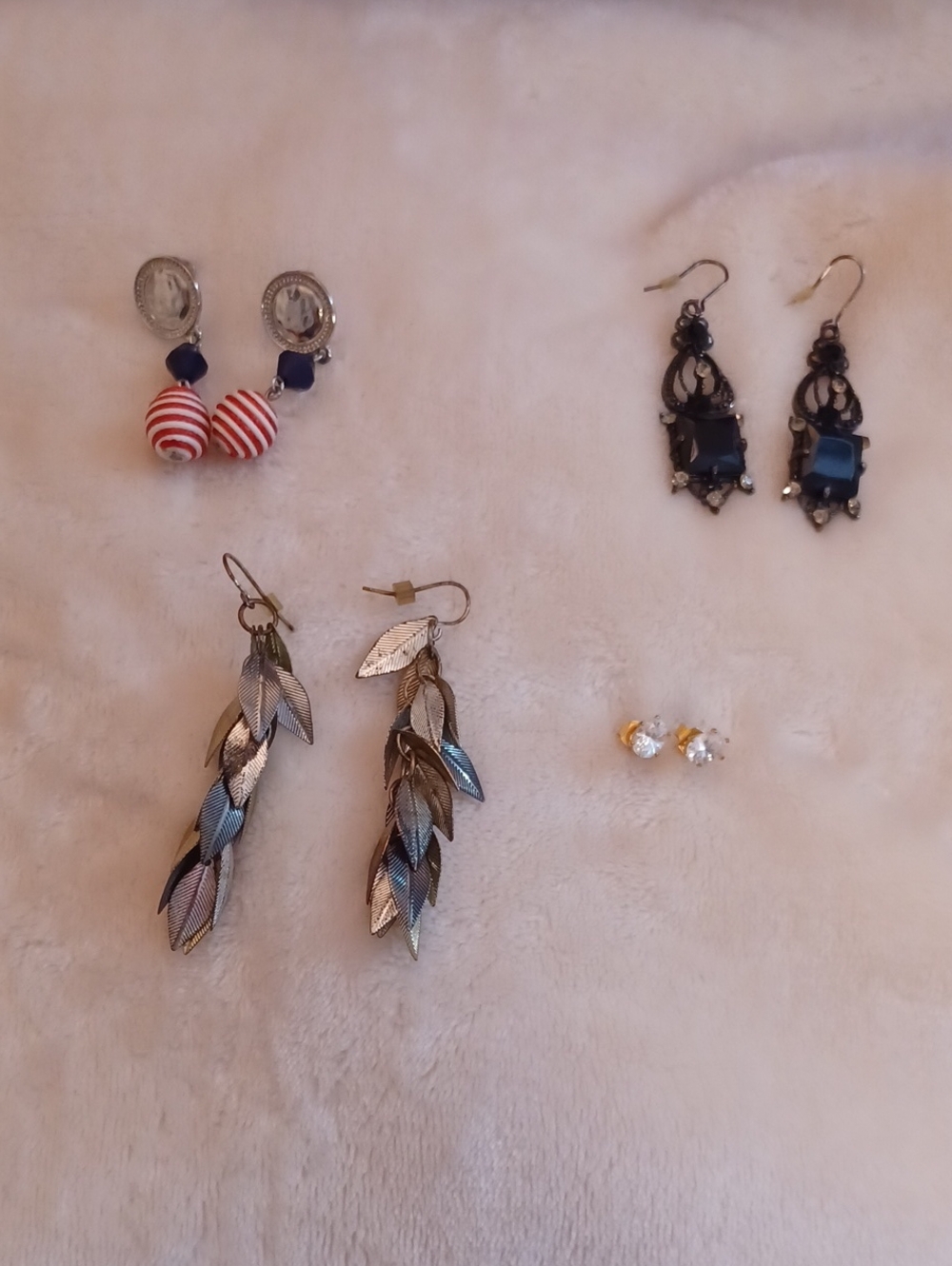 4 Pairs Of Costume Earrings